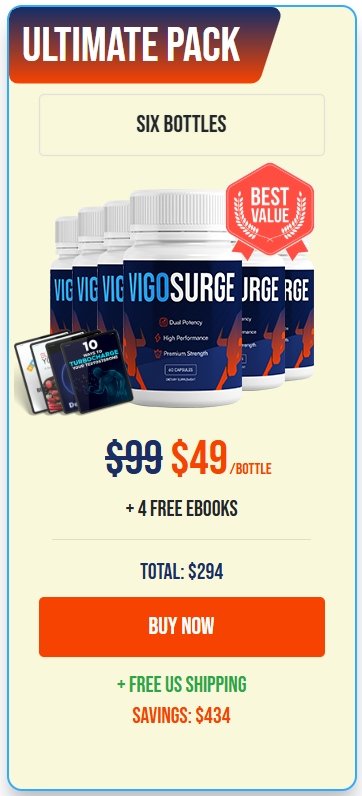 vigosurge 6 bottle best value male supplement